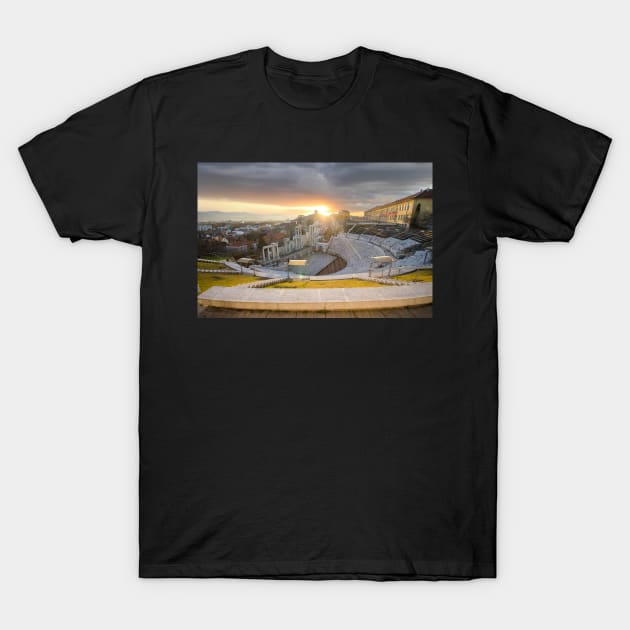 Amphitheatre in Plovdiv, Bulgaria T-Shirt by mitzobs